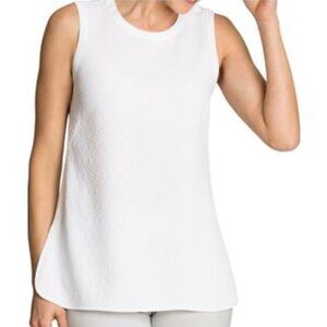 NIC+ZOE | Paper White Jewel-neck Textured Tank Top